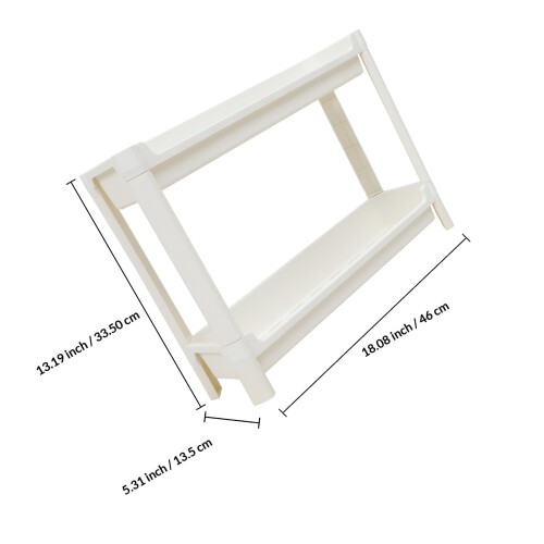1Pc White Plastic Bathroom Corner Rack PP Home Storage Shelf 1