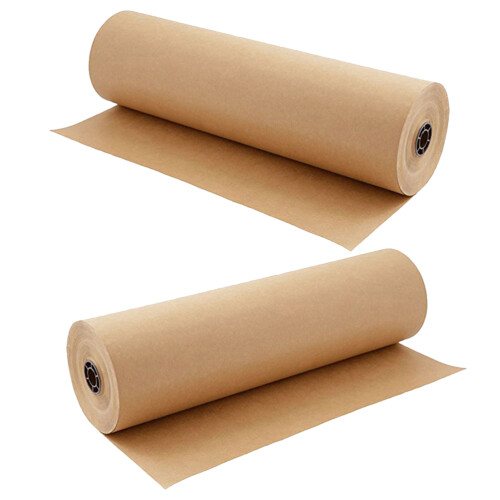 2 Rolls Kraft Wrapping Paper for Gift Flower Packing