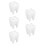 5Pcs Tooth Shaped Toothbrush Holder Storage Bucket Desktop Decor 9