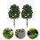 80Pcs Durable Plastic Miniature Trees Green for Model Scenery 9
