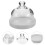 3Pcs Glass Ceramic Cake Stand with Dome Lid for Serving and Storage 11