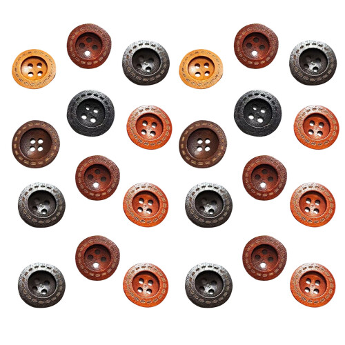 40Pcs Multi-Color Wooden Push Pins Flat Head Memo Board Tacks
