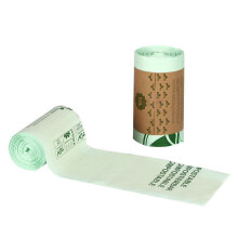 50Pcs Corn Starch Pet Garbage Bags Green for Outdoor Use