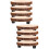 8 Pcs Plant Support Wood Cake Bottom Christmas 6