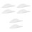 6Pcs White Plastic Floating Shelves with Speaker Wall Mounted for Home 6