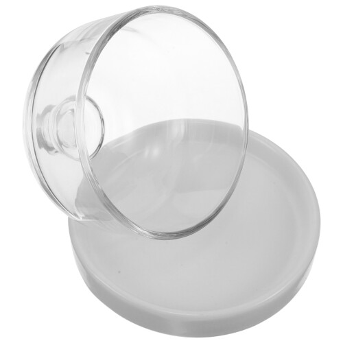 3Pcs Glass Ceramic Cake Stand with Dome Lid for Serving and Storage 2