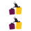 2Pcs Drum Set Accessory High Low Tone Cowbell Metal ABS 6