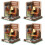 4Sets DIY Small Wooden Cabin Model Bird Use Assembly Kit 6