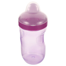 2Pcs Ergonomic Baby Sippy Cups PP Spill-Proof Portable Cups Purple