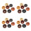 40Pcs Multi-Color Wooden Push Pins Flat Head Memo Board Tacks 9