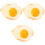 3Pcs Durable PVC Fake Fried Egg Model for Restaurant Decor Prop 5