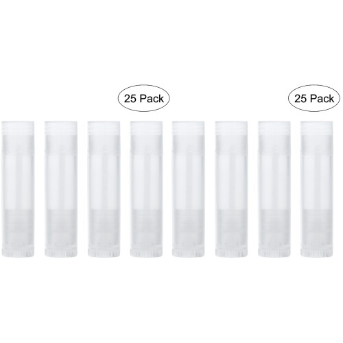2Pcs Empty Clear Lip Container Tubes with Caps Multi Color 55Ml 1
