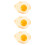3Pcs Durable PVC Fake Fried Egg Model for Restaurant Decor Prop 9
