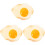 3Pcs Durable PVC Fake Fried Egg Model for Restaurant Decor Prop 4