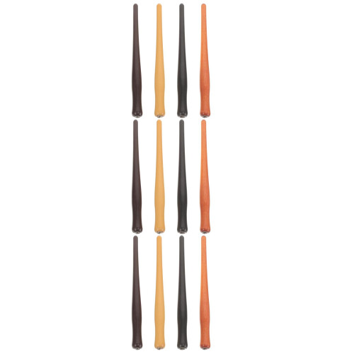 12Pcs Durable Wooden Calligraphy Penholders for Gift 2