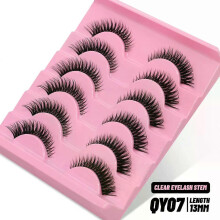 (6 Pairs-QY07) GROINNEYA Cat Eye Lashes Faux Mink Eyelashes  Fake Lashes Natural Look Wispy Winged End Eye Elongated Eyelashes