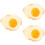 3Pcs Durable PVC Fake Fried Egg Model for Restaurant Decor Prop 7