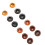40Pcs Multi-Color Wooden Push Pins Flat Head Memo Board Tacks 8