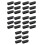 30Pcs Black ABS Door Handles Adhesive Drawer Pulls for Home Cabinets 5