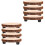 8 Pcs Plant Support Wood Cake Bottom Christmas 3