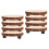 8 Pcs Plant Support Wood Cake Bottom Christmas 4
