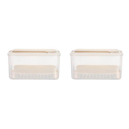 2Pcs White Plastic Glass Storage Box Stemware Organizer for Home 2