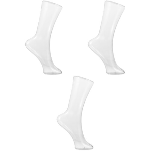 3Pcs Durable Clear Foot Mannequin Reusable Sock Display Model 2