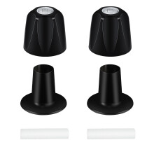 Matte Black Shower Handle Replacement for Pfister Verve Tub Faucet, 12 Point Knobs with Flange Base
