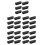 30Pcs Black ABS Door Handles Adhesive Drawer Pulls for Home Cabinets 2