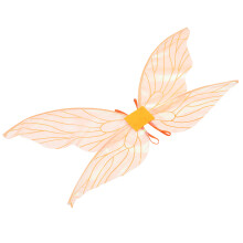 5Pcs Creative Orange Gauze Wings for Fairy Cosplay and Performance