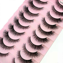 (10 pairs WA103) NEW 10 Pairs Natural False Eyelashes Fake Lashes Long Makeup 3d Mink Lashes Extension Eyelash Mink Eyelashes for Beauty 54