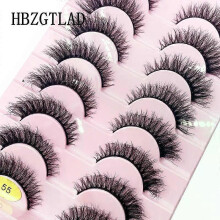 (10 pairs 55) NEW 10 Pairs Natural False Eyelashes Fake Lashes Long Makeup 3d Mink Lashes Extension Eyelash Mink Eyelashes for Beauty 54