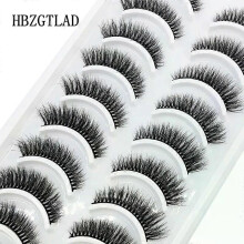 (10 pairs xk-68) NEW 10 Pairs Natural False Eyelashes Fake Lashes Long Makeup 3d Mink Lashes Extension Eyelash Mink Eyelashes for Beauty 54