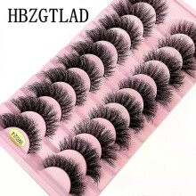 (10 pairs W024) NEW 10 Pairs Natural False Eyelashes Fake Lashes Long Makeup 3d Mink Lashes Extension Eyelash Mink Eyelashes for Beauty 54