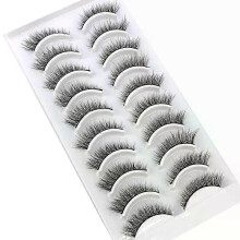(10 pairs XK-71) NEW 10 Pairs Natural False Eyelashes Fake Lashes Long Makeup 3d Mink Lashes Extension Eyelash Mink Eyelashes for Beauty 54