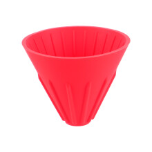 2Pcs Red Silica Gel Coffee Funnel Durable Reusable Filter for Home
