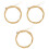 3Sets Acoustic Bass Strings Durable Golden Brass Replacement Set 2