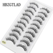 (10 pairs SH36) NEW 10 Pairs Natural False Eyelashes Fake Lashes Long Makeup 3d Mink Lashes Extension Eyelash Mink Eyelashes for Beauty 54