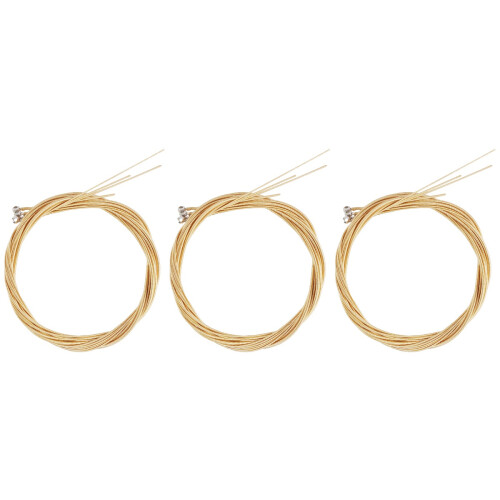 3Sets Acoustic Bass Strings Durable Golden Brass Replacement Set 2