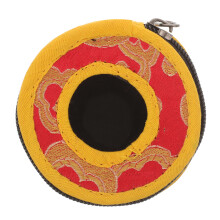 3Pcs Finger Cymbals Bell Bag Cloth Material Zipper Holder Multi Color