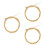 3Sets Acoustic Bass Strings Durable Golden Brass Replacement Set 5