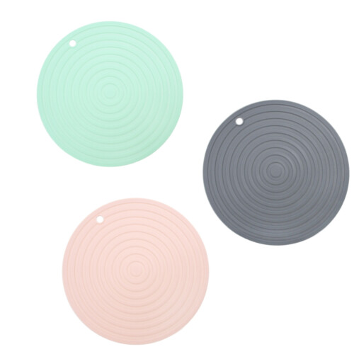 6Pcs Silicone Heat Resistant Pot Mats Multipurpose Place Mats Assorted