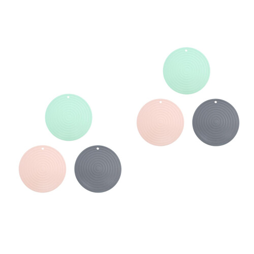 6Pcs Silicone Heat Resistant Pot Mats Multipurpose Place Mats Assorted 2