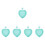 5Pcs Home Use Silicone Makeup Brush Cleaning Mat with Convex Texture 5