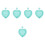 5Pcs Home Use Silicone Makeup Brush Cleaning Mat with Convex Texture 4
