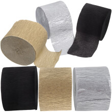 30Pcs Smooth Crepe Paper Streamers Decorative Paper Ribbon for Parties