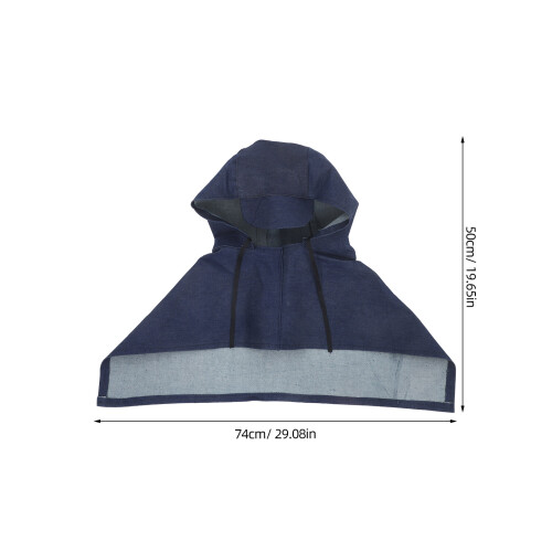 2Set Oversized Denim Work Hood Dustproof Hooded Cape for Workshop Use 1
