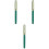 3Pièces Stylos Vert, Métal, Pour Et Bureautique 2