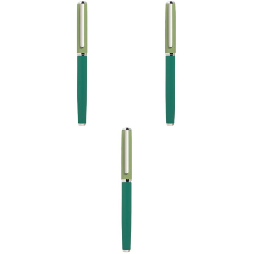 3Pièces Stylos Vert, Métal, Pour Et Bureautique 1