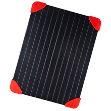 3Pcs Home Use Meat Thawing Tray Black Aluminum Alloy Fast Defrosting